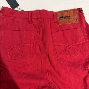 ONETEASPOON Red Cargo Pants